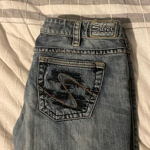 Size 32 silver flare jeans